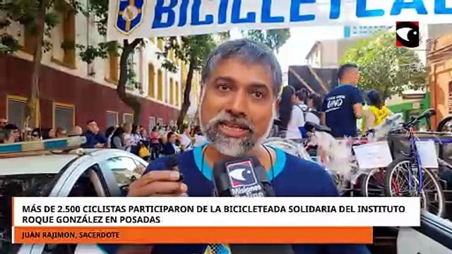 Más de 2.500 ciclistas participaron de la Bicicleteada Solidaria del Colegio Roque González