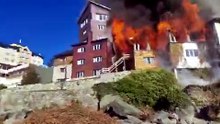 Incendio en el Hotel Huemul de Bariloche