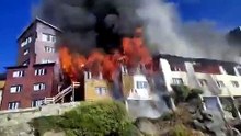 Incendio en el Hotel Huemul de Bariloche CORTO