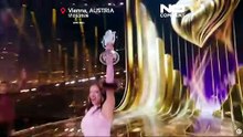 WIDEO: łzy i konfetti, gdy Bułgarka Dara odbiera trofeum Eurowizji