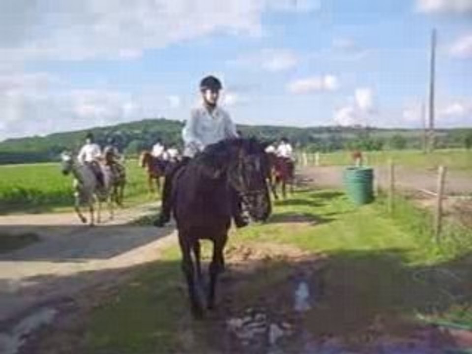 Haie d'honneur pour un mariage. A cheval !