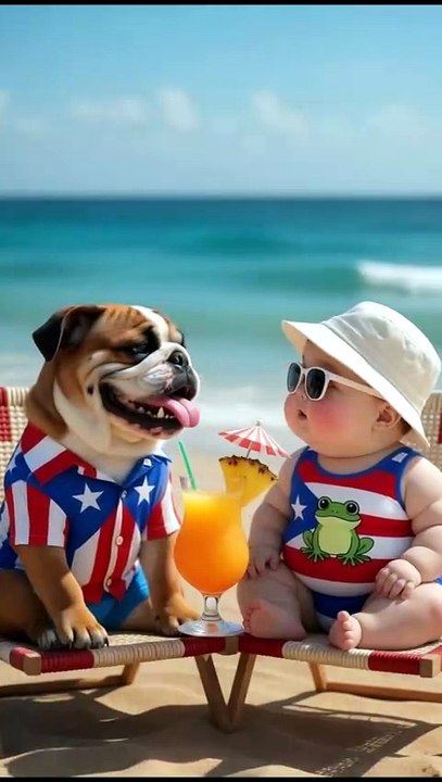 Disfrutando en la playa