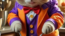 Joker Cat Flips Chocolate Pancakes Like a Pro 😺🍫🥞