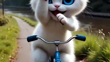 When a Cat Learns to Ride a Bicycle! 😺🚲✨