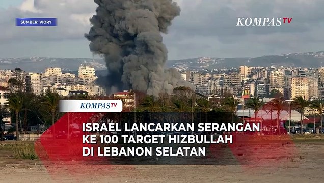 Israel Serang Sekitar 100 Target Hizbullah di Lebanon Selatan!