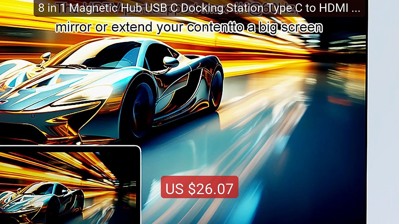 8 in 1 Magnetic Hub USB C Docking Station Type C to HDMI 4K60... — Amazing Value 2026 | Must Have!