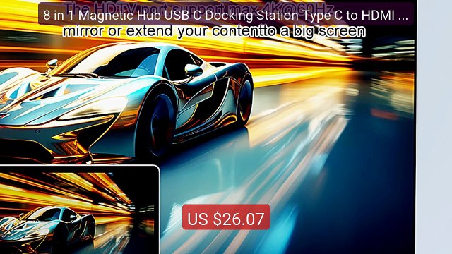 8 in 1 Magnetic Hub USB C Docking Station Type C to HDMI 4K60... — Amazing Value 2026 | Must Have!