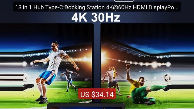 13 in 1 Hub Type-C Docking Station 4K@60Hz HDMI DisplayPort USB A ... — Best Deal 2026 | Shop Now!