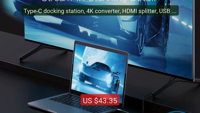 Type-C docking station, 4K converter, HDMI splitter, USB ex... — Top Pick 2026 | Unbeatable Price!