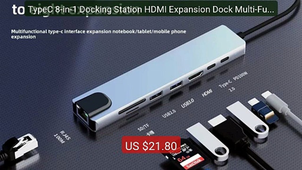 TypeC 8-in-1 Docking Station HDMI Expansion Dock Multi-Function Co... — Best Deal 2026 | Shop Now!