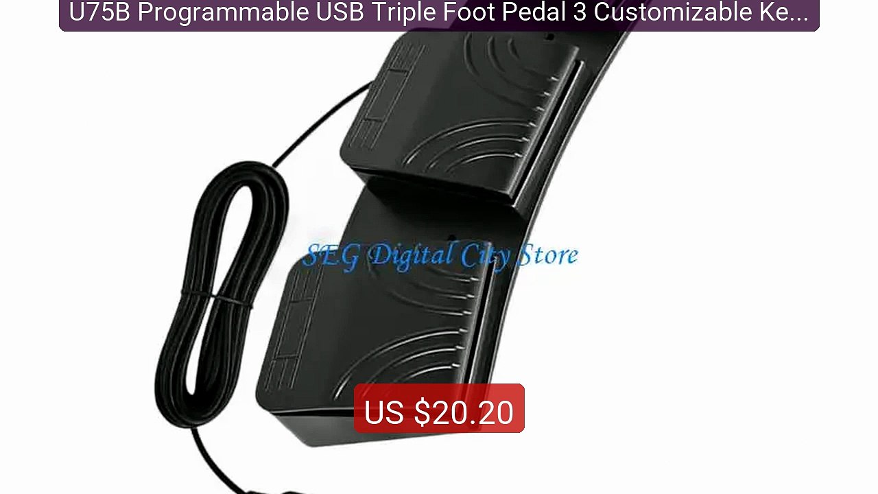 U75B Programmable USB Triple Foot Pedal 3 Customizable Keyboa... — Amazing Value 2026 | Must Have!