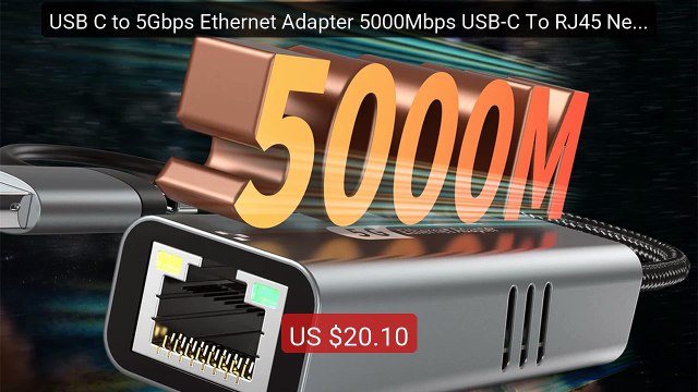 USB C to 5Gbps Ethernet Adapter 5000Mbps USB-C To RJ45 Network Con... — Best Deal 2026 | Shop Now!