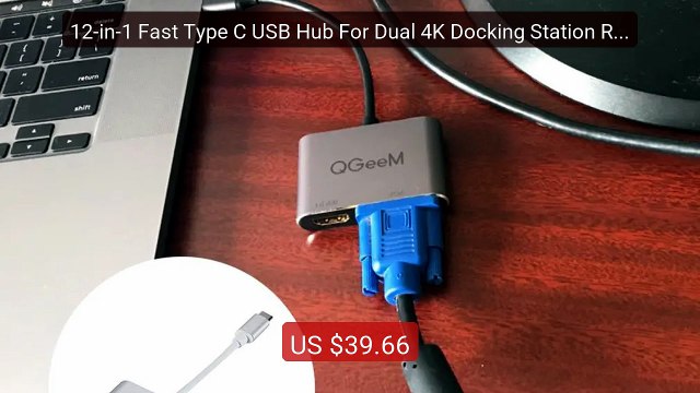 12-in-1 Fast Type C USB Hub For Dual 4K Docking Station RJ45 Pd HDM... — Top Rated 2026 | Buy Now!