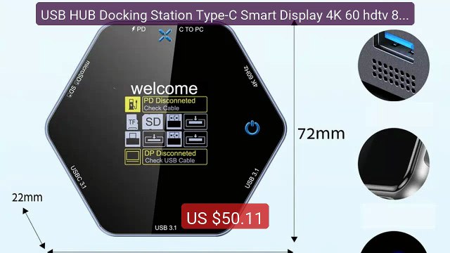USB HUB Docking Station Type-C Smart Display 4K 60 hdtv 8 i... — Top Pick 2026 | Unbeatable Price!