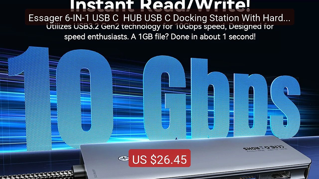 Essager 6-IN-1 USB C  HUB USB C Docking Station With Hard Disk... — Hot Deal 2026 | Limited Offer!