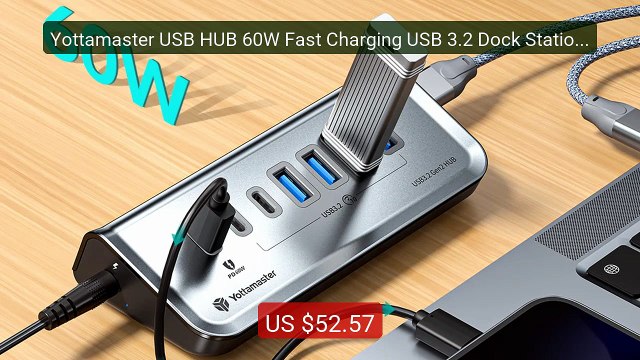 Yottamaster USB HUB 60W Fast Charging USB 3.2 Dock Station 10Gbps H... — Top Rated 2026 | Buy Now!