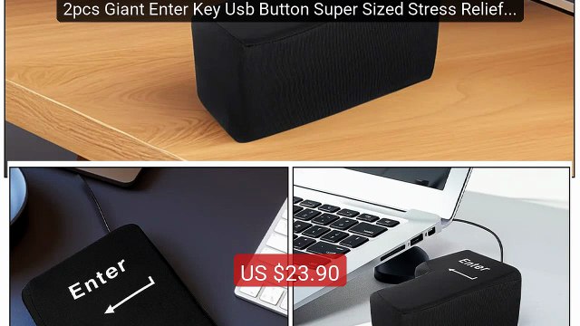 2pcs Giant Enter Key Usb Button Super Sized Stress Relief Pil... — Amazing Value 2026 | Must Have!