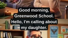 MY CHILD IS SICK 😟 School English Conversation #shorts