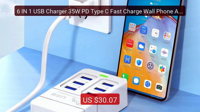 6 IN 1 USB Charger 35W PD Type C Fast Charge Wall Phone Adapter Qu... — Best Deal 2026 | Shop Now!