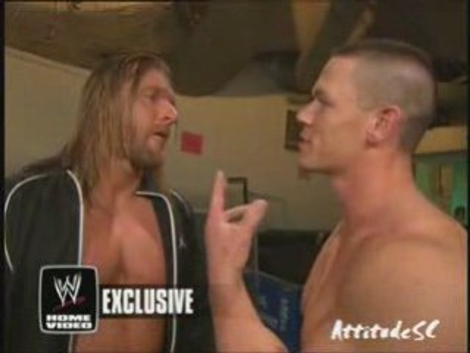 hhh Talks To  Cena after royal rumble