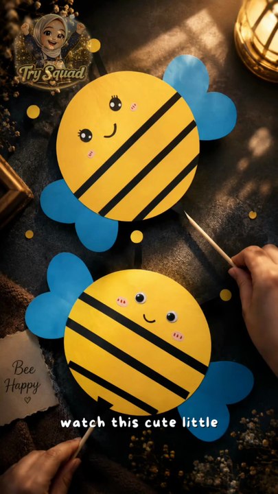 Easy Paper Bee Craft for Kids! 🐝✨