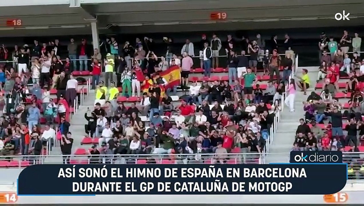 Así sonó el himno de España en Barcelona durante el GP de Cataluña de MotoGP