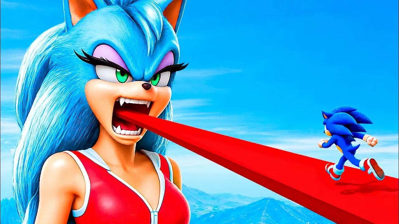 J'entre dans Female Sonic sur GTA 5 ! (Sonic Movie mod)