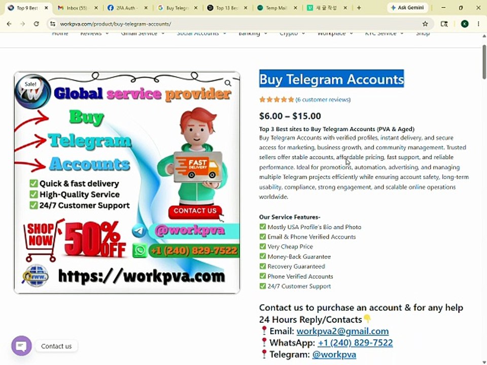 Top 9 Best sites to Buy Telegram Accounts - (PVA & Aged)