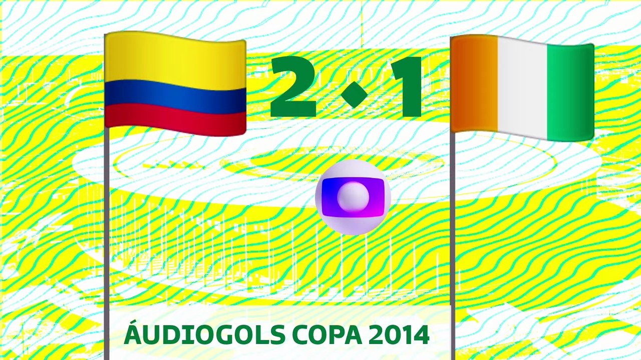 Áudiogols | Colômbia 2x1 Costa do Marfim (Globo 2014)