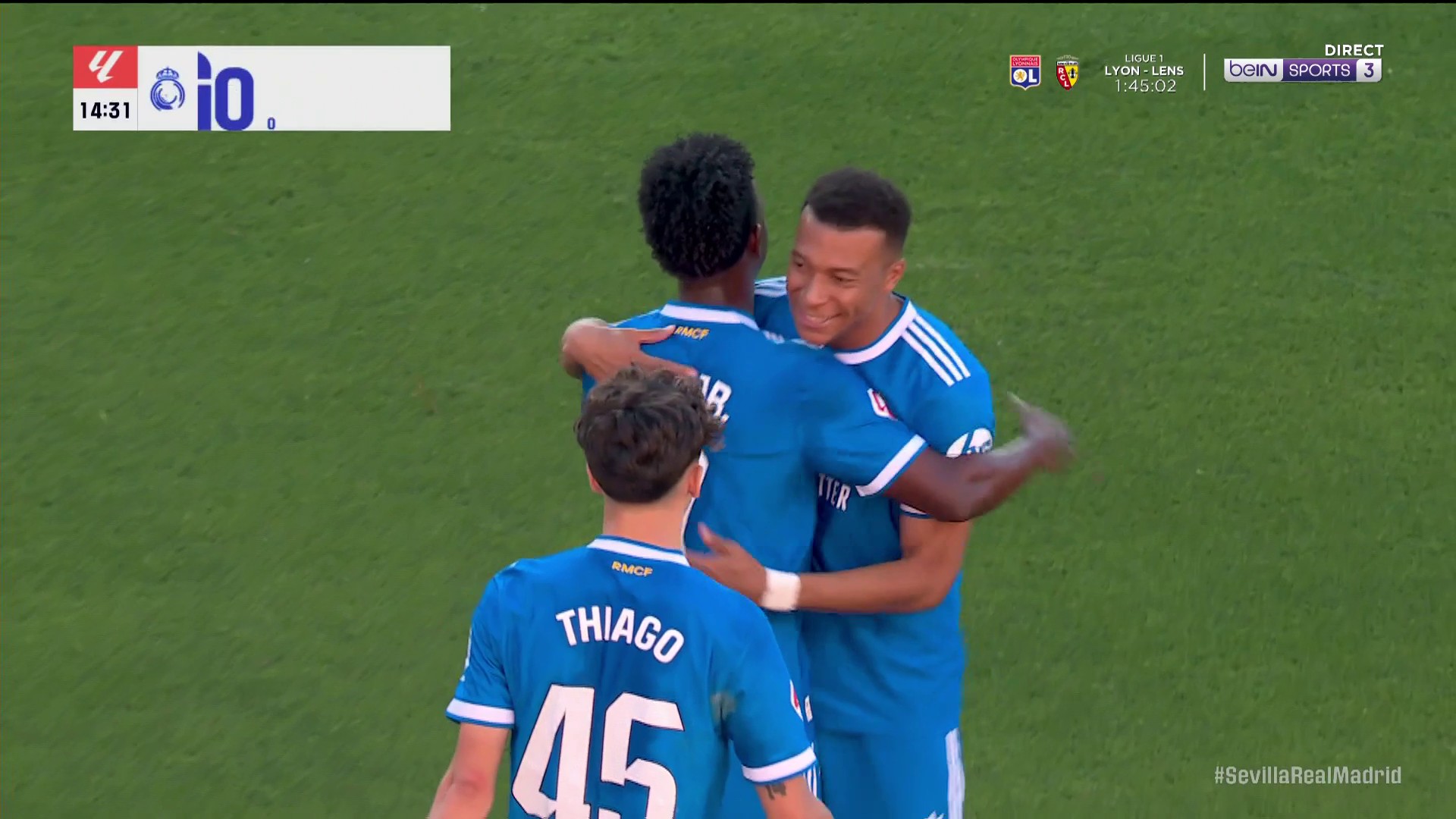 La Liga : Mbappé offre l'ouverture du score à Vinicius à Séville