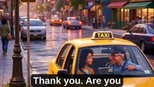 ENGLISH CONVERSATION IN A TAXI 🚕 #shorts