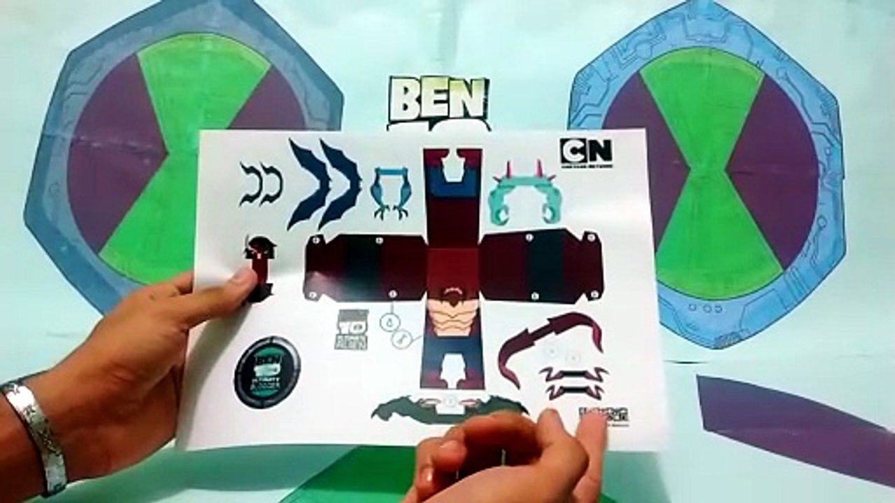 Tutorial- Brinquedo de papel do Kevin Supremo- Ben 10 UA