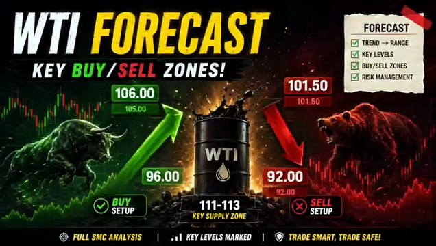 WTI Crude Oil Forecast Today: Institutional SMC Analysis & Price Action Strategy