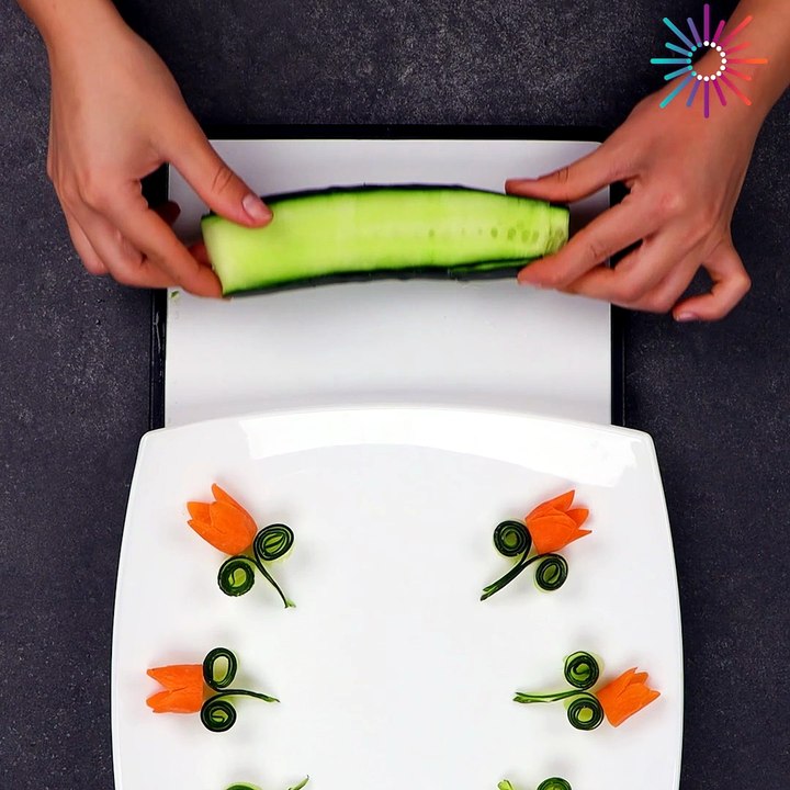 Serving vegetables in a unique way! 🥒🥕