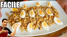 Dîner express et sain : salade tiède de pois chiches, œuf et thon