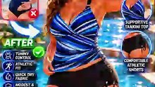 Tempt Me Tankini Swimsuit for Women | Tummy Control Athletic Swimwear