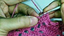 Crochet hair scarf