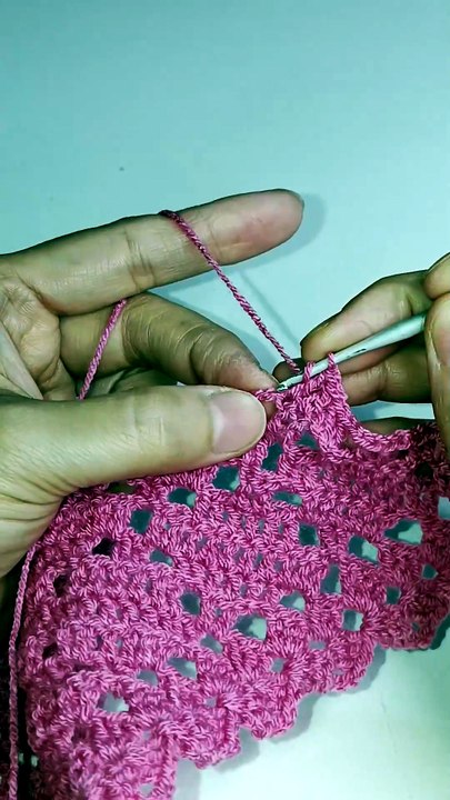 Crochet hair scarf
