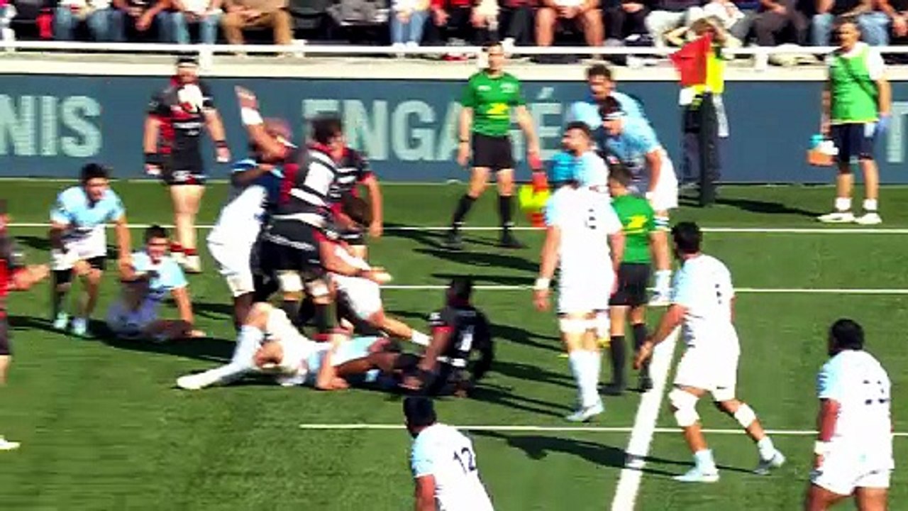 TOP 14 - Essai de Ethan DUMORTIER (LOU) - LOU Rugby - Aviron Bayonnais