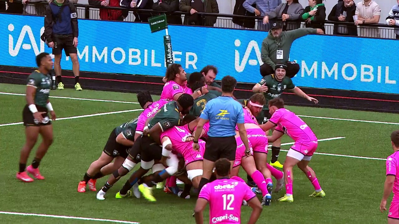 TOP 14 - Essai de Paul ABADIE (SFP) - US Montauban - Stade Français Paris
