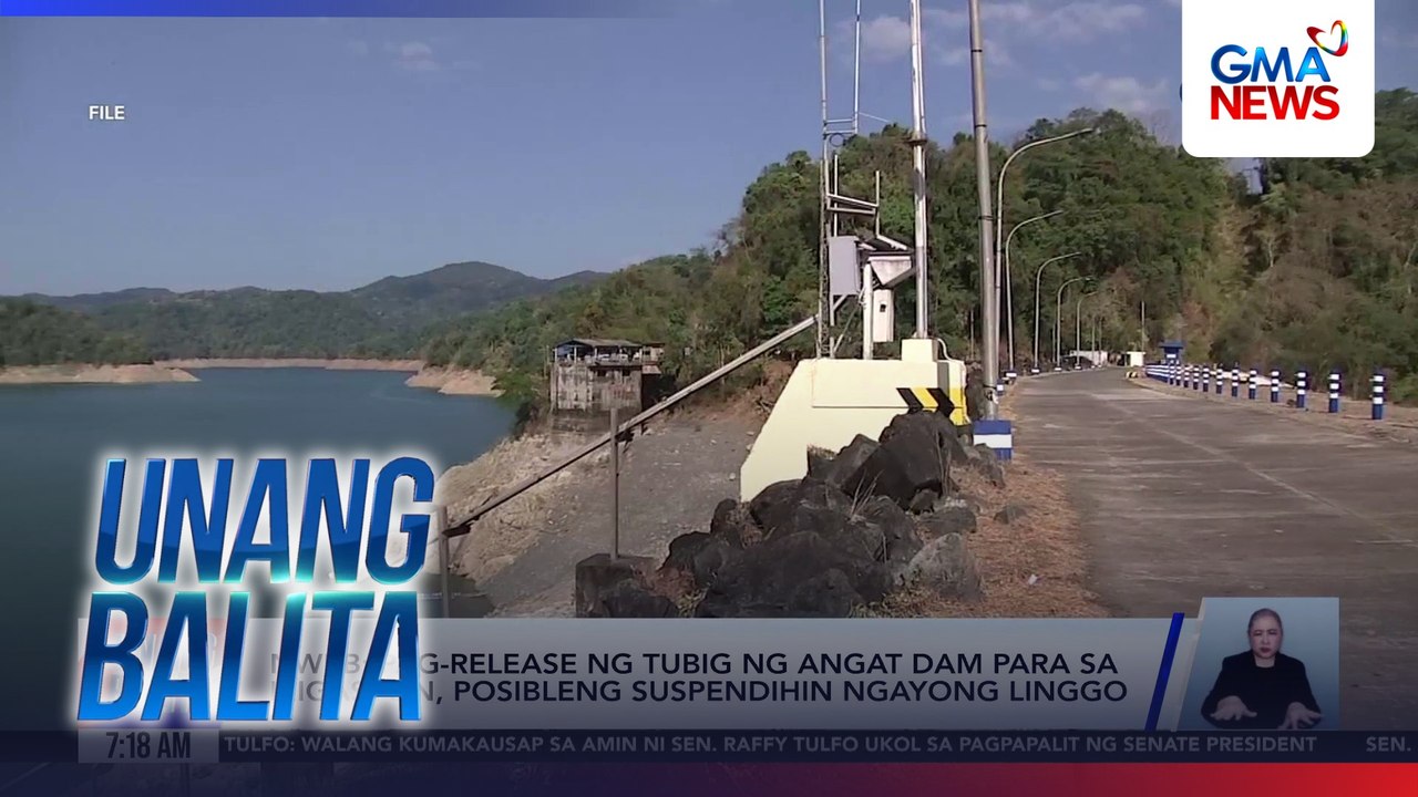 NWRB - Pag-release ng tubig ng Angat Dam para sa irigasyon, posibleng suspendihin ngayong linggo | Unang Balita