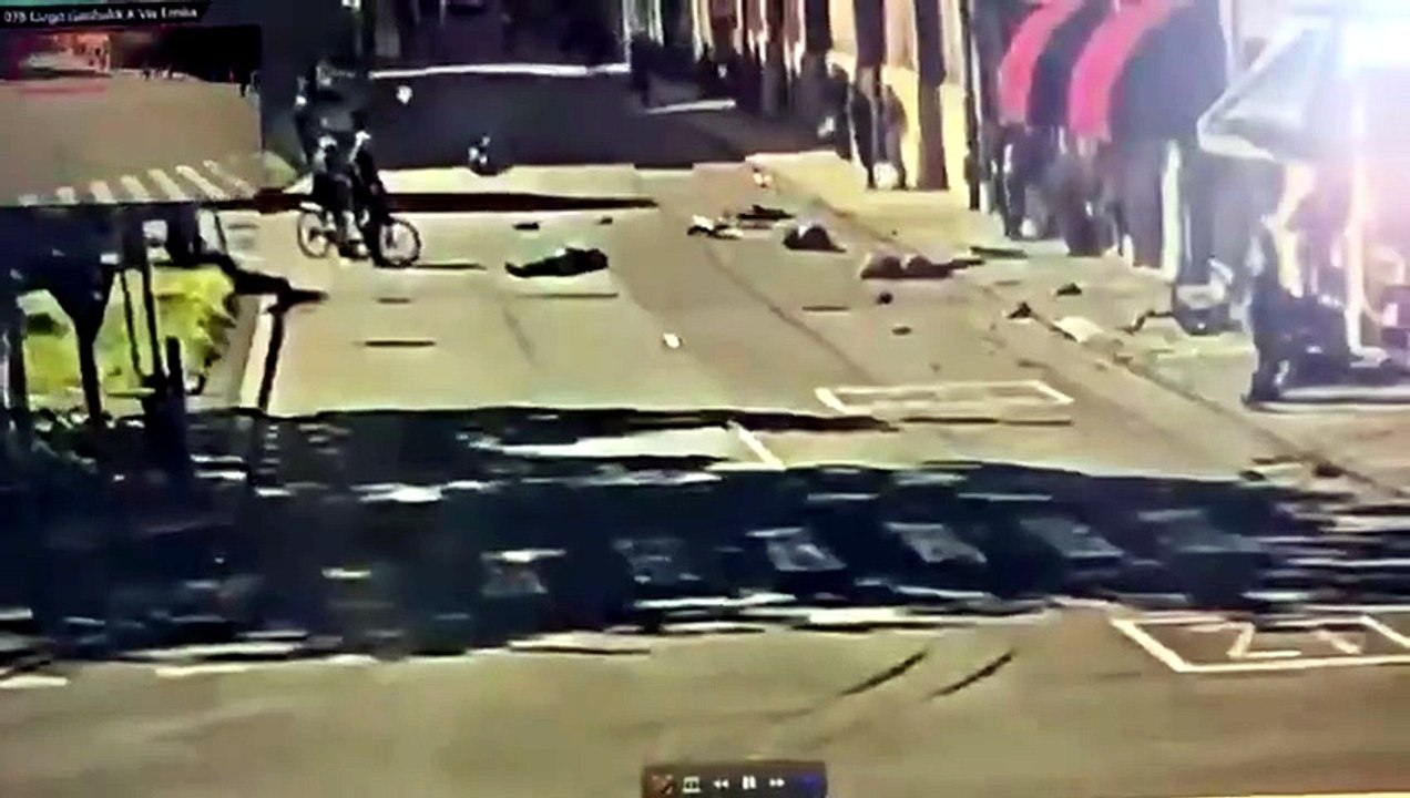 HORRIFIC BREAKING- New video shows moment a terrorist mowed down people with vehicle in Italy