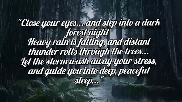 Dark Forest Storm Night 🌩️ Heavy Rain & Thunder in Deep Woods | Instant Sleep Ambience #rain #relax #deepsleep #shorts