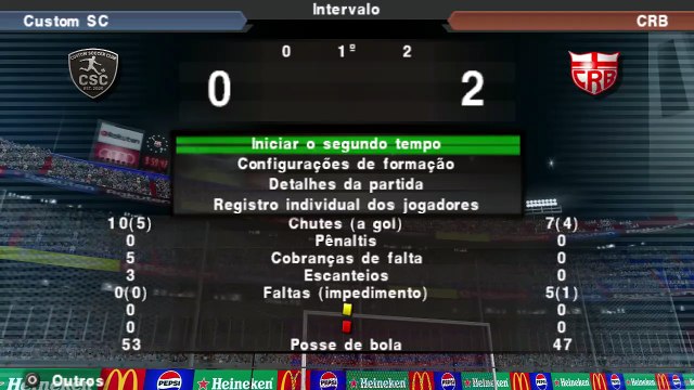 Instant Stream - PES 2026 (PPSSPP), master league simulation - CSC vs. CRB, in the final round and gained to the 1st division! - 2026-05-17 - Part 2