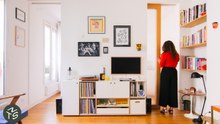 Interior Designer Turns Small Dark Paris Apartment Into Bright Open Home, 45sqm/484sqft