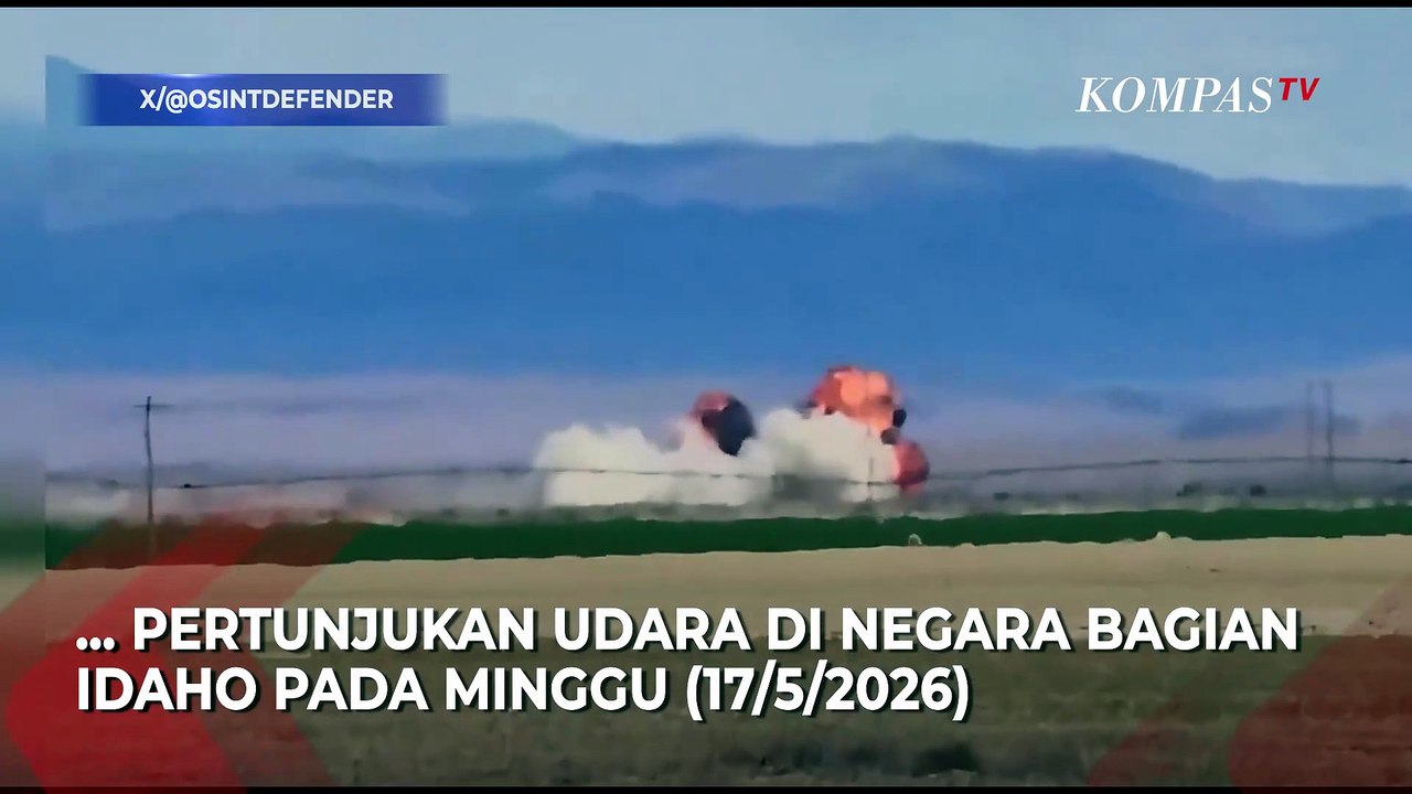 Ledakan! Detik-Detik 2 Jet Tempur AS Tabrakan di Udara