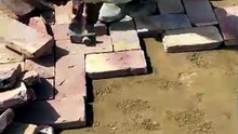 Fixing the tiles floor.