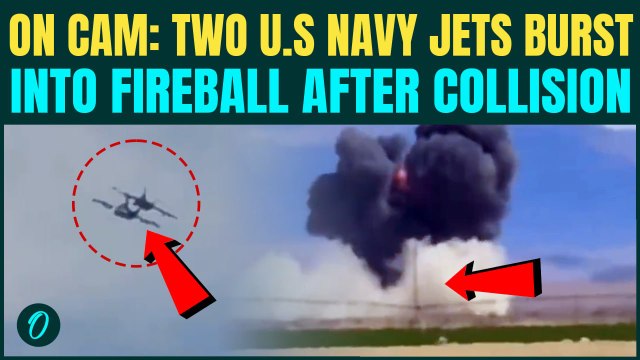 U.S Navy Jets Collide Mid Air BREAKING: Dramatic CRASH on Cam as Plumes Of Smoke Rise Near Air Base