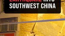 Eyewitness video shows collapsed building in China's Liuzhou city after magnitude 5.2 earthquake