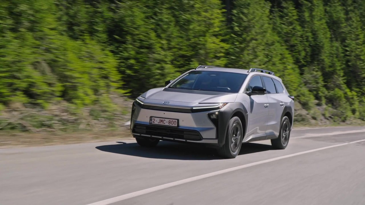 2026 Toyota bZ4X Touring in Ice silver metallic Driving Video
